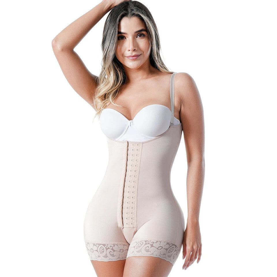 Full Body Short Mid Thigh length Fajas  & Girdles /  Fajas de Cuerpo Entero Largo Media Pierna